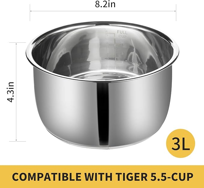 Replacement Rice Cooker 5.5 Cup Inner Pot Only Compatible