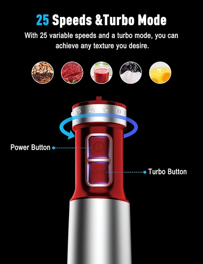 Powerful Immersion Blender handheld, 2025 New Update Hand Blender,