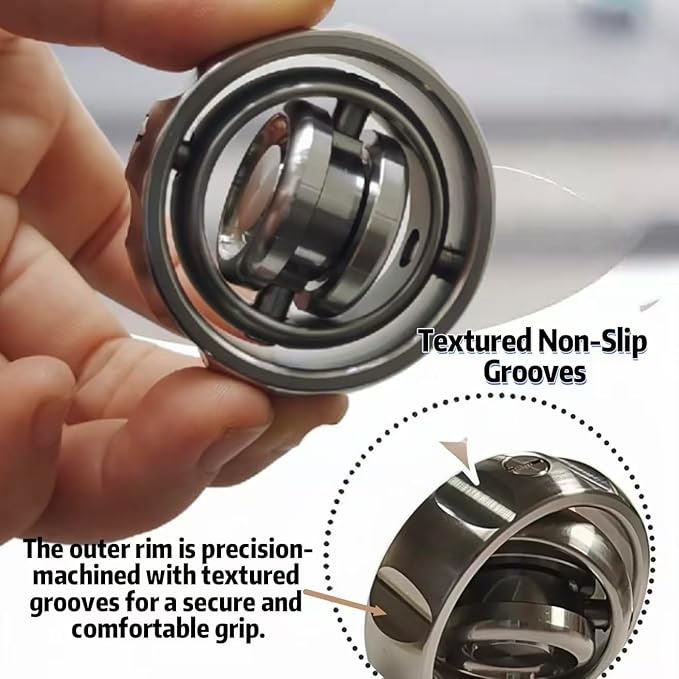 MagLev Fidget Spinner for Adults, CNC Stainless Steel Gyroscope