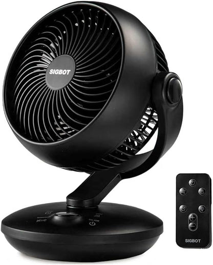 SIGBOT Fan for Bedroom with Remote, Ultra Quiet Desk Fans, with 3 Modes