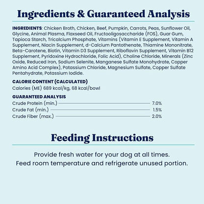 Solid Gold Wet Dog Food Topper & Meal Cups - W/Chicken, Beef & Pumpkin for Sensitive Stomachs, Gut Health & Digestive System Support - for Adult & Senior Small Breed & Large Breed Dogs - 3.5oz/6 Pack