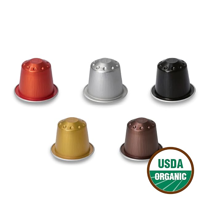 Organic USDA Café Romano Coffee Aluminum Espresso Pods