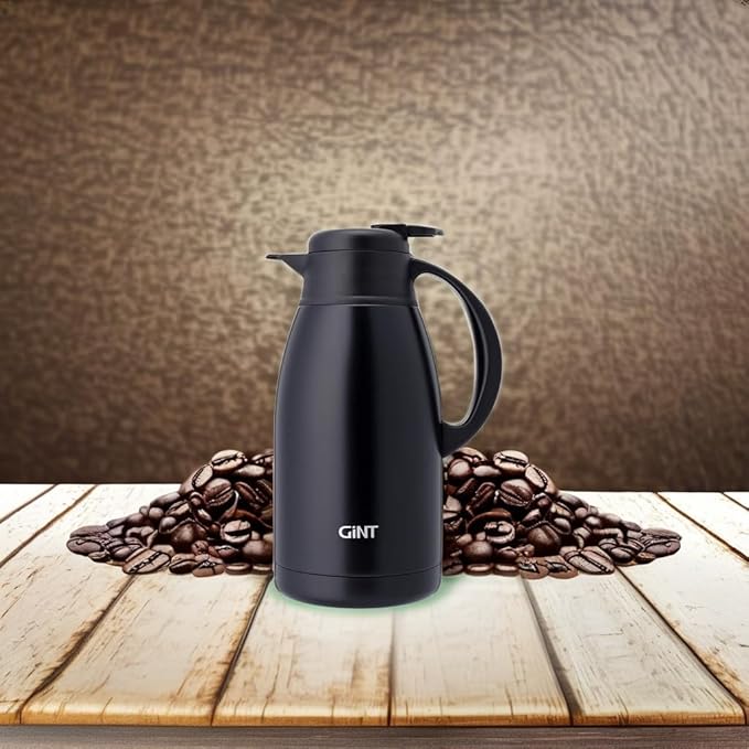 GiNT Stainless Steel Thermal Coffee Carafe, Double Walled Vacuum Water and