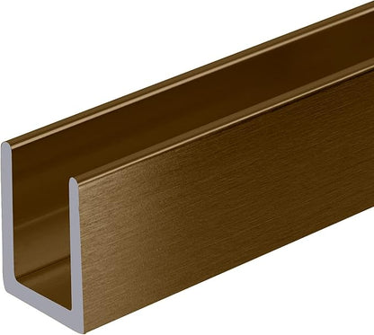 Brixwell SDCD38BBRZ-CCP24-XCP5 Brushed Bronze 3/8" Fixed Panel Shower Door Deep