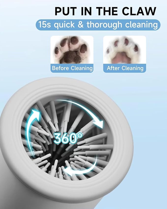 Automatic Dog Paw Cleaner for Dogs，Electric Dog Foot Paw Washer Cup and