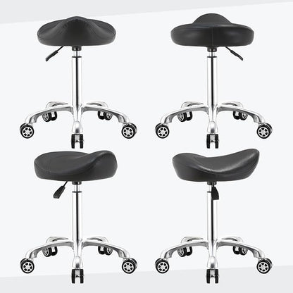 Nolasalon Saddle Stool Chair with Wheels,Ergonomic Swivel Rolling Height Adjustable for Salon Beauty Clinic Dentist Tattoo Home Office