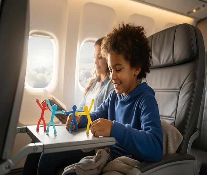 MAGMEN STEM Magnetic Travel Toys 10PC, Airplane Car Road Trip, Stocking Stuffers Fidget Sensory Toys for Kids 3 Years and Older
