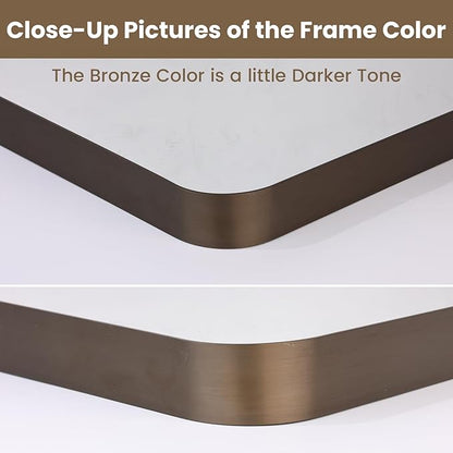 LOAAO 40”X32” Bronze Bathroom Mirrors