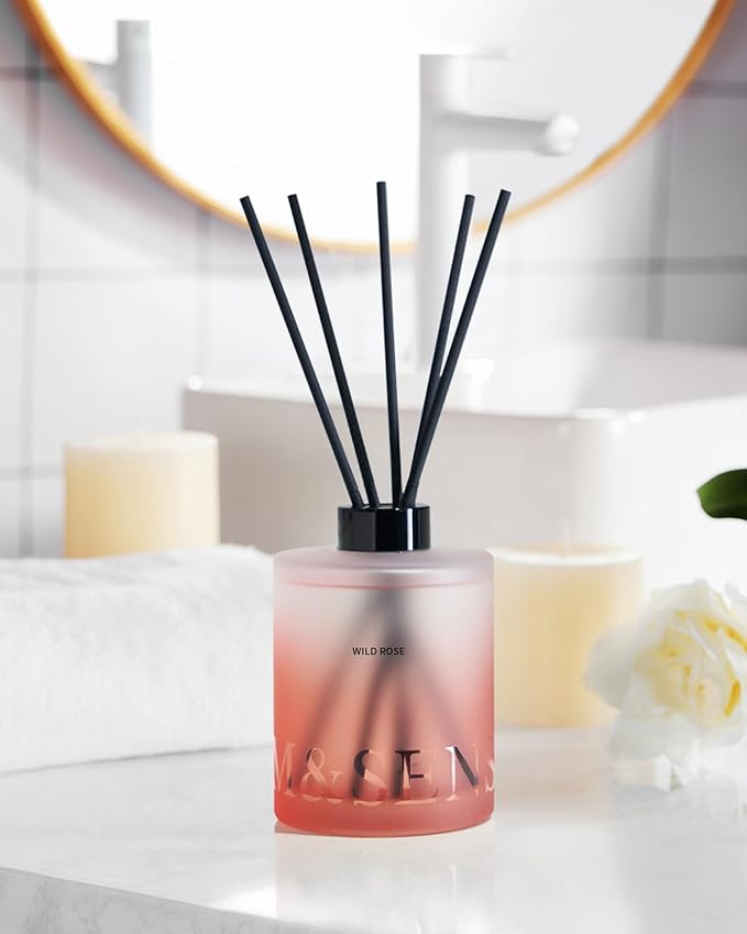 M&SENSE Wild Rose Reed Diffuser Set