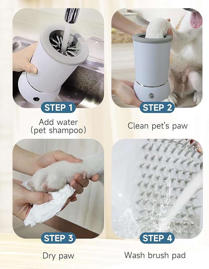 Automatic Dog Paw Cleaner for Dogs，Electric Dog Foot Paw Washer Cup and