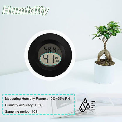 Mini Hygrometer Digital Thermometer Humidity Meter 20 Pack Hygrometer Thermometers Indoor/Outdoor Humidity Monitor Reptile Thermometer for Humidors Greenhouse Garden Cellar Fahrenheit(℉)/ Celsius(℃)