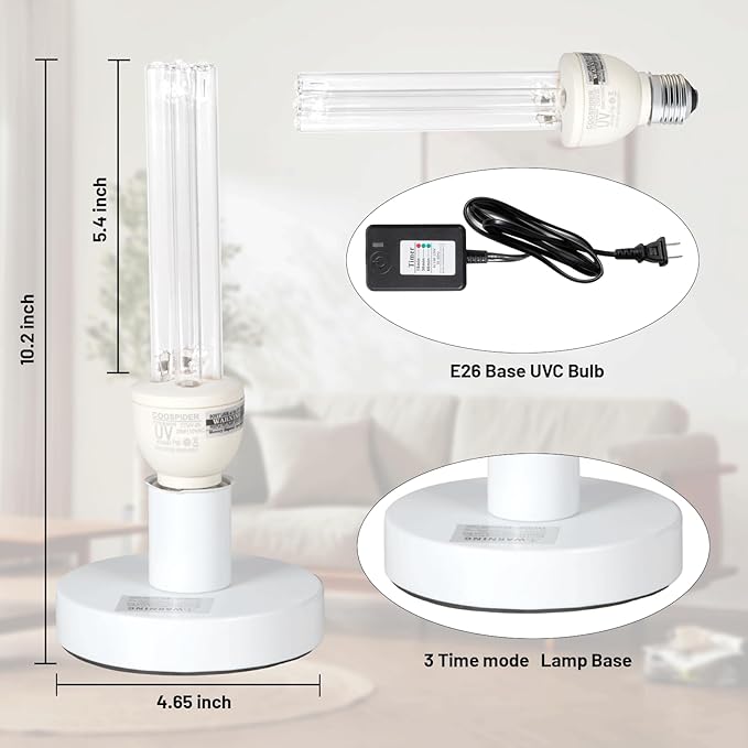 25W UV Sanitizer Lamp Ozone Free and
