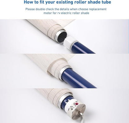 Rollerhouses DM25DS 12V RV Electric Roller Shade Replacement Motor RV Motorized