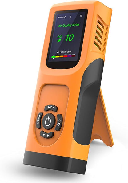 Portable 6-in-1 Air Quality Monitor Indoor Air Quality Tester Air Quality Meter