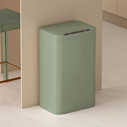 ELPHECO Stainless Steel Office Trash Can Motion Sensor Garbage Can Touchless