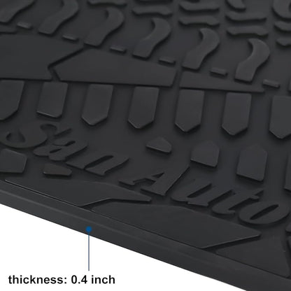 Car Floor Mat for Jeep Wrangler JL 4x4 Door Sahara Rubicon 2018-2025 2026 Custom Fit Full Black Rubber Auto Floor Liner Mat All Weather Heavy Duty - Not Fit 4XE