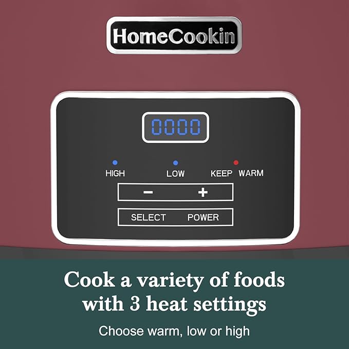 HOMECOOKIN 7-Quart Programmable Slow Cooker