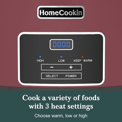 HOMECOOKIN 7-Quart Programmable Slow Cooker