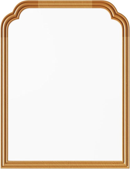 Wood Frame Wall Mirror Decor for Small Bathroom Vanity Entryway, Living Room or