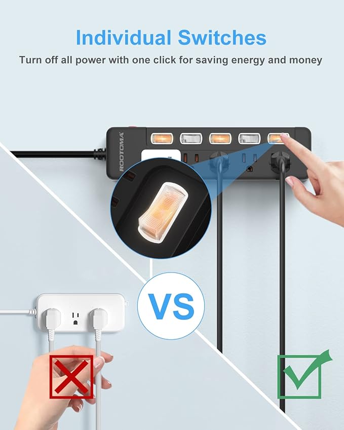 Black Appliance Extension Cord - 6 FT