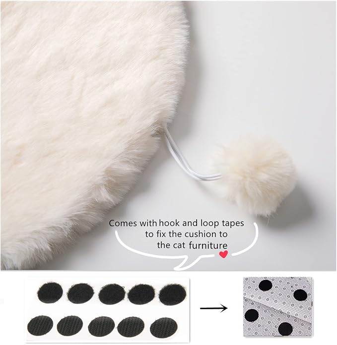 SHENGOCASE 2-Pack Faux Rabbit Fur Dog Cat Bed Cushion Mat, 10" x 23.6"