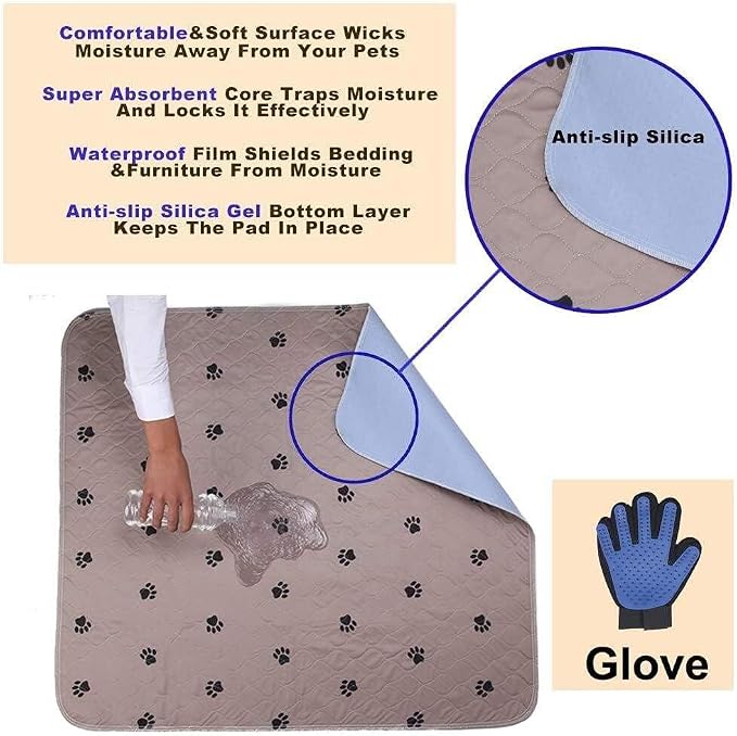 Washable Dog Pee Pads 36X54,Puppy Pads,Reusable Pet Training Pads,Waterproof Pet Pads for Dog Bed Mat,Super Absorbing Whelping Pads