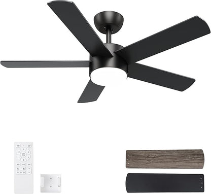 POCHFAN 42 inch Black Ceiling Fans