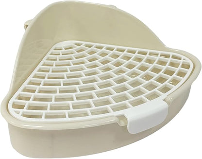 Small Animal Corner Litter Box, Cage Potty Trainer for Hamster, Rabbit, Guinea Pig, Ferret, Gerbil, Chinchilla (1)