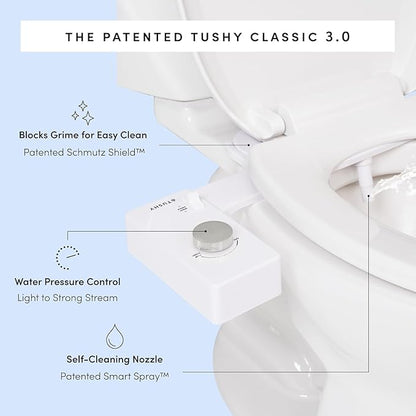 TUSHY Classic 3.0 Bidet | Slim Universal Toilet Seat Attachment. Simple Install