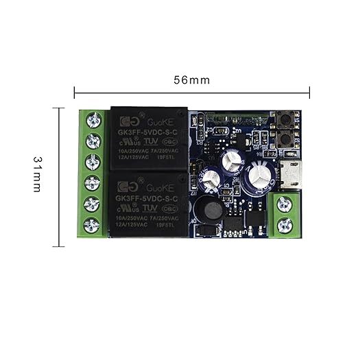 Ewelink WiFi Wireless Smart Relay Module USB 5v 2 Channel Momentary Toggle