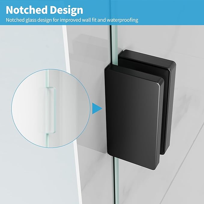 Shower Glass Panel, 28.5" W x 78.75" H Fixed Shower Screen Panel