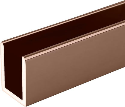 Brixwell SDCD38PC0-CCP18 Polished Copper 3/8" Fixed Panel Shower Door Deep