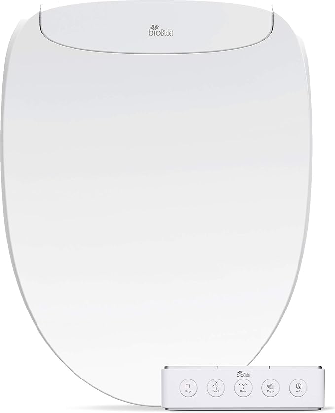 Bio Bidet DLS Premium Heated Bidet Seat, Warm Water & Air Dryer, Auto Open and