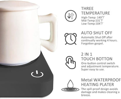 VOBAGA Coffee Mug Warmer, 4 Hours Auto Shut Off Cup Warmer