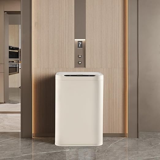 ELPHECO Stainless Steel Office Trash Can Motion Sensor Garbage Can Touchless