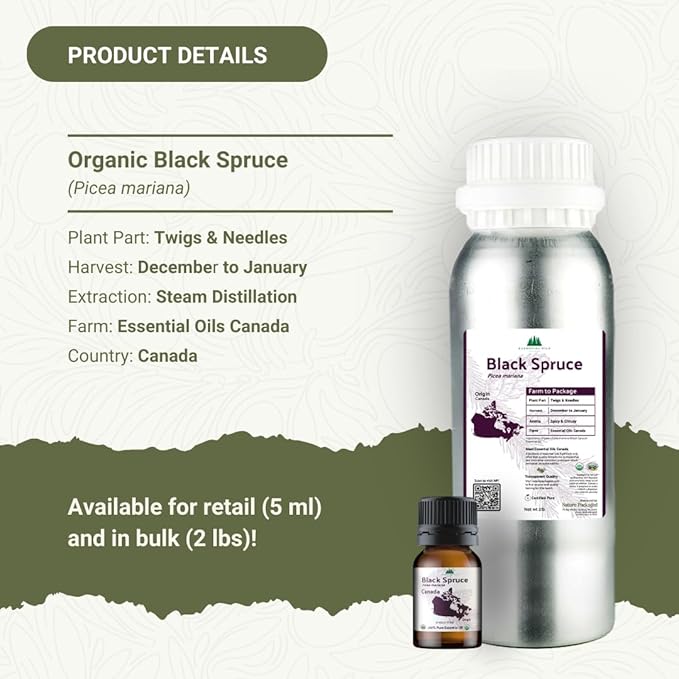Organic Black Spruce Essential Oil from Canada