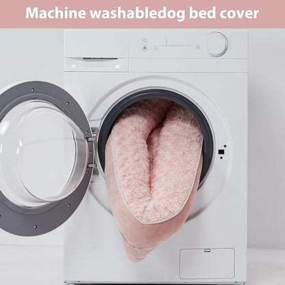WNPETHOME Orthopedic Washable XXL Dog Bed for Senior Dog Cozy Sleep | Extra Large Waterproof Big Soft Dog Couch Sofa Bed for Dogs Relax with Removable Cover Supportive Pet Bed Pink 54x36 Inch