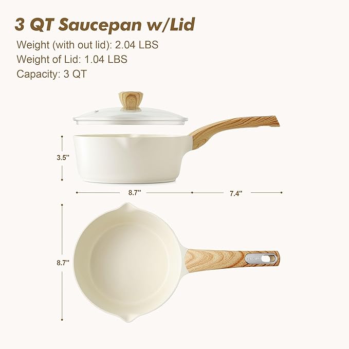 SENSARTE Ceramic Nonstick Sauce Pan