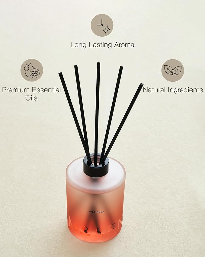 M&SENSE Wild Rose Reed Diffuser Set