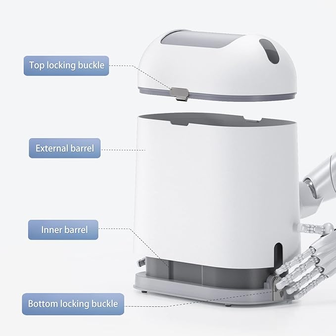 ELPHECO Bathroom Trash Can, 2.5 Gallon Motion Sensor Waterproof Trash Bin