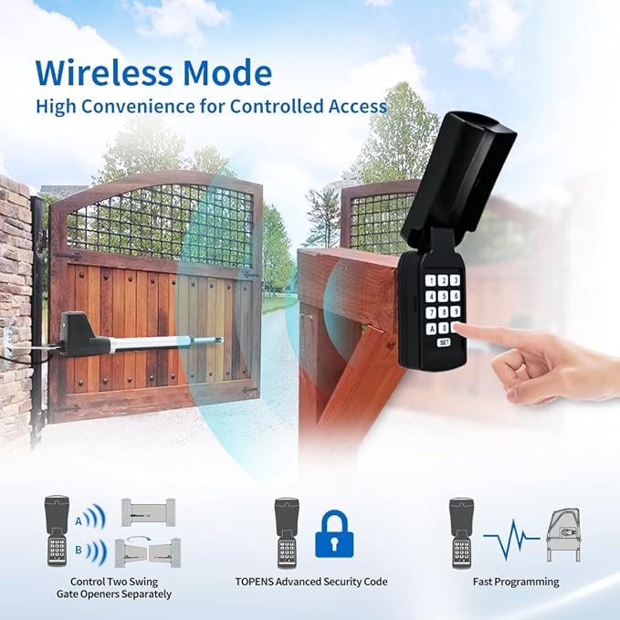 TOPENS TC188 Universal Wireless Wired Keypad Keyless Entry Keypad Waterproof