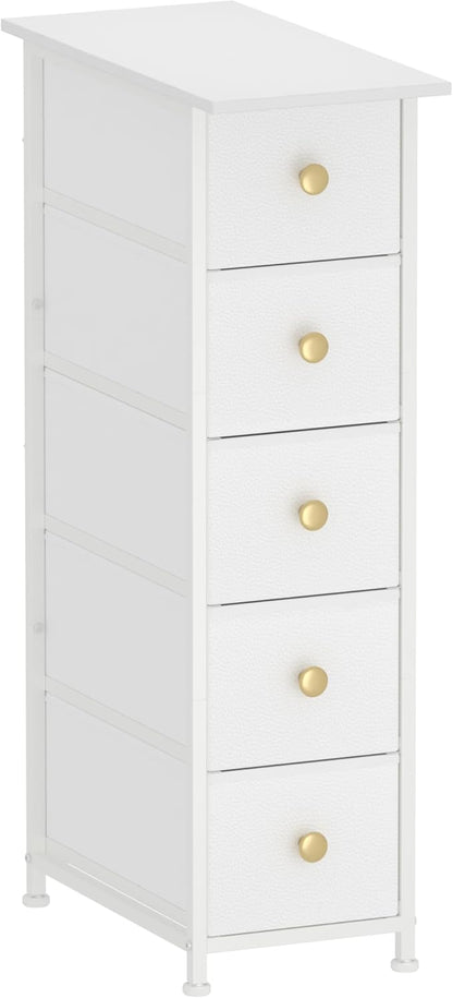 GiftGo Narrow Dresser Cabinet Vertical Slim Dresser Chest of Drawers Skinny