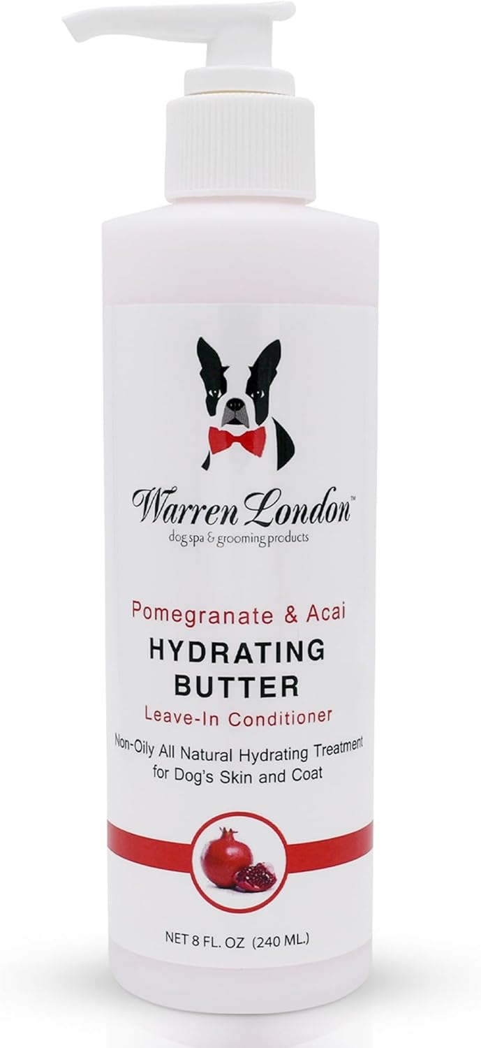 Warren London - Hydrating Butter For Dogs Skin & Coat,8 Oz,Pomegranate & Acai