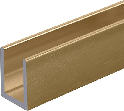 Brixwell SDCD38SB-CCP23-XCP5 Satin Brass 3/8" Fixed Panel Shower Door Deep