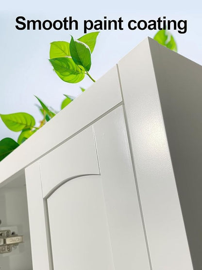 Wall Mount Cabinets Bathroom Wall Cabinet Buffering Hinge, Can Hold Toilet