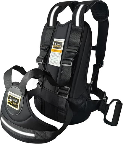 Jolik Child Motorcycle Harness Adjustable with Two Handles, Breathable Material in Black