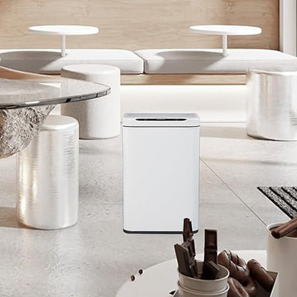 ELPHECO Stainless Steel Office Trash Can Motion Sensor Garbage Can Touchless