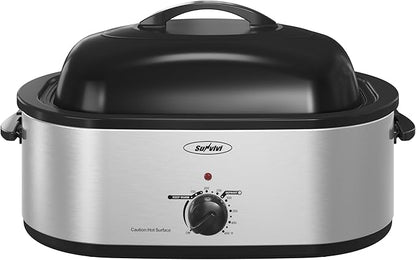 Sunvivi 22lb 18-Quart Roaster Oven, Electric Roaster Oven