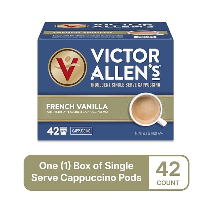 Victor Allen's Coffee French Vanilla Flavored Cappuccino Mix, Single Serve