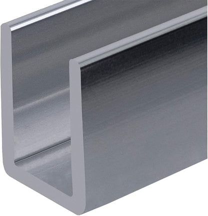 Brixwell SDCD38BS-CCP36 Brushed Stainless 3/8" Fixed Panel Shower Door Deep